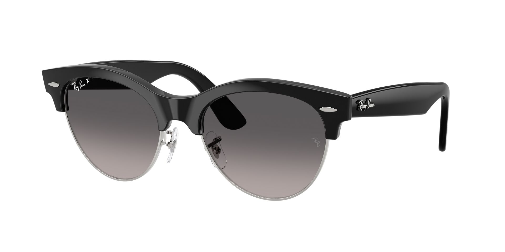 Ray-Ban napszemüveg  - CLUBMASTER WAY -  BLACK ON SILVER / GREY GRADIENT