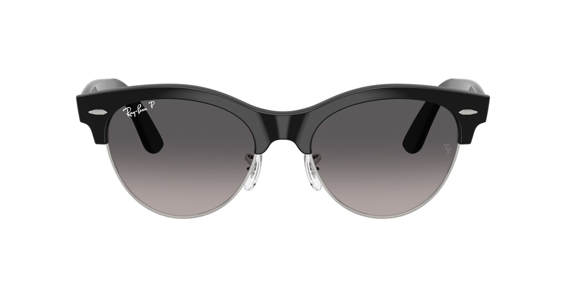 Ray-Ban napszemüveg  - CLUBMASTER WAY -  BLACK ON SILVER / GREY GRADIENT