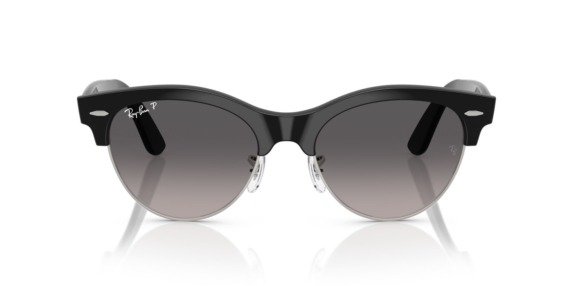 Ray-Ban napszemüveg  - CLUBMASTER WAY -  BLACK ON SILVER / GREY GRADIENT