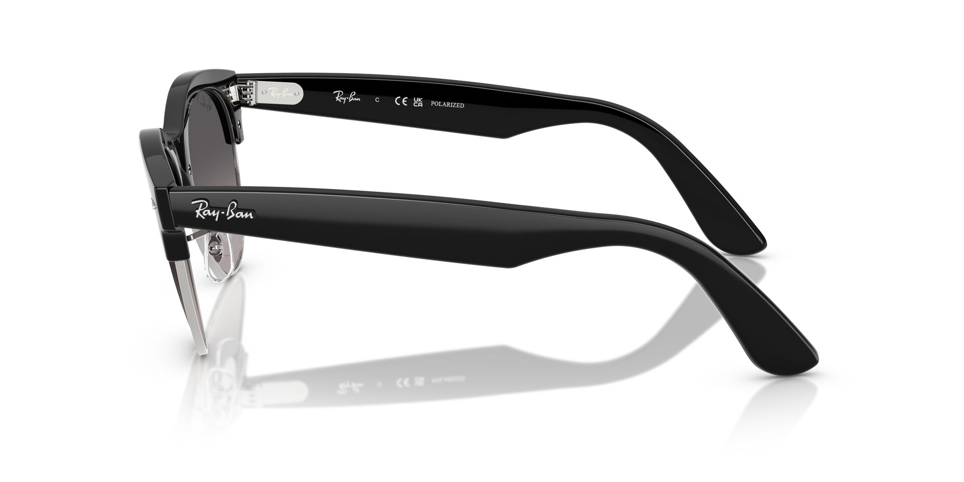 Ray-Ban napszemüveg  - CLUBMASTER WAY -  BLACK ON SILVER / GREY GRADIENT