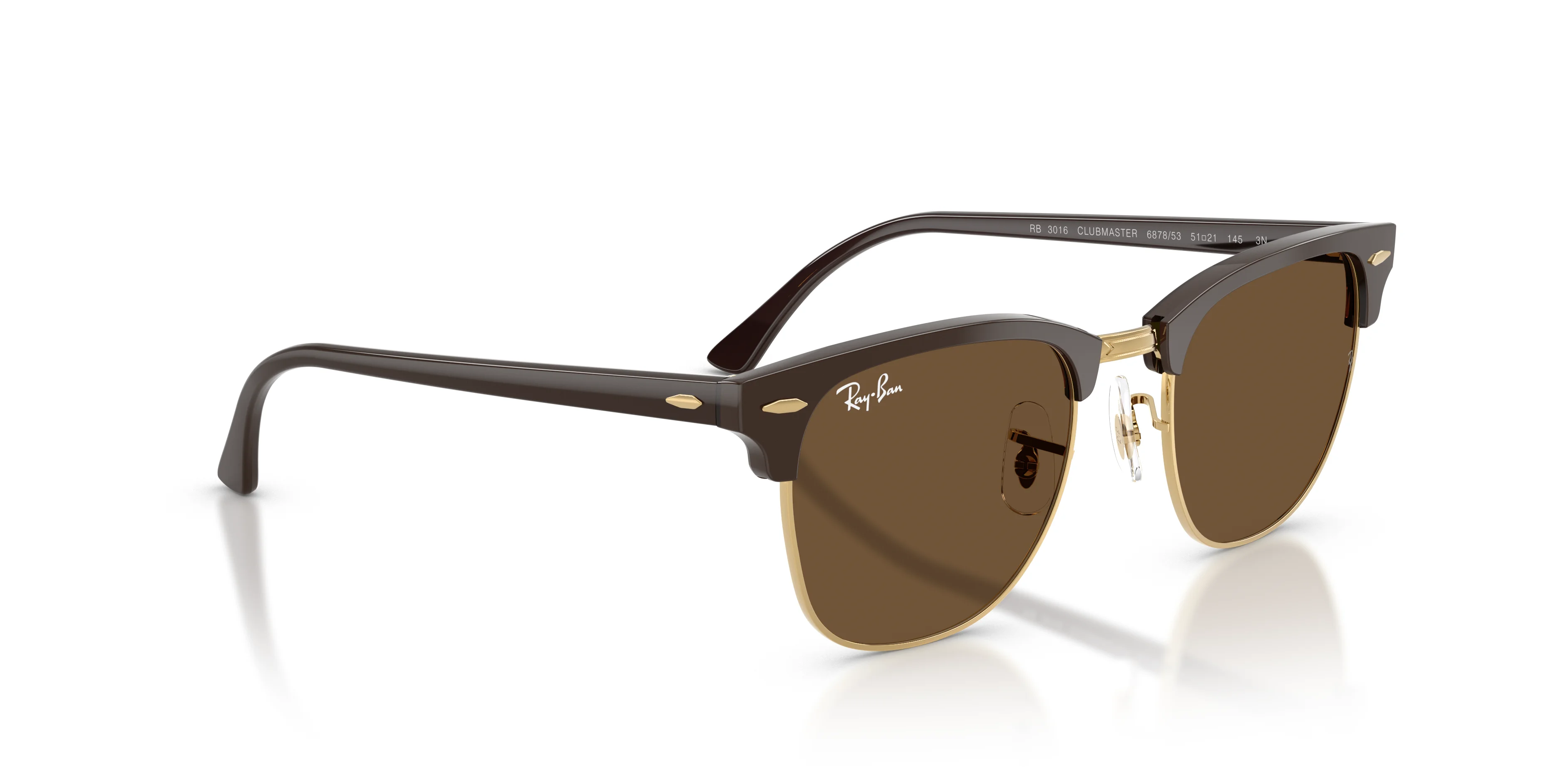 Ray-Ban napszemüveg - Clubmaster - Brown and Gold / Dark Brown