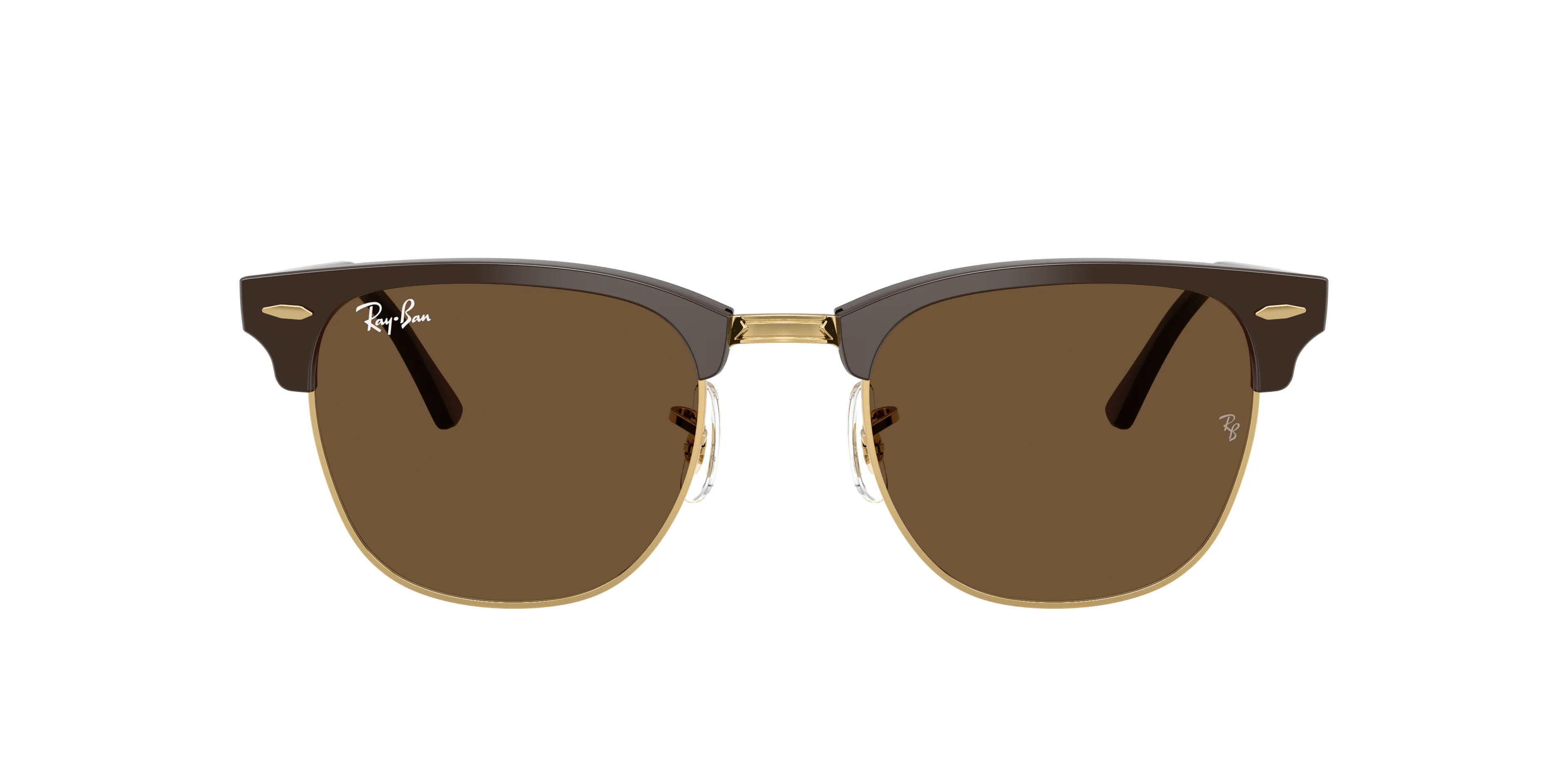 Ray-Ban napszemüveg - Clubmaster - Brown and Gold / Dark Brown