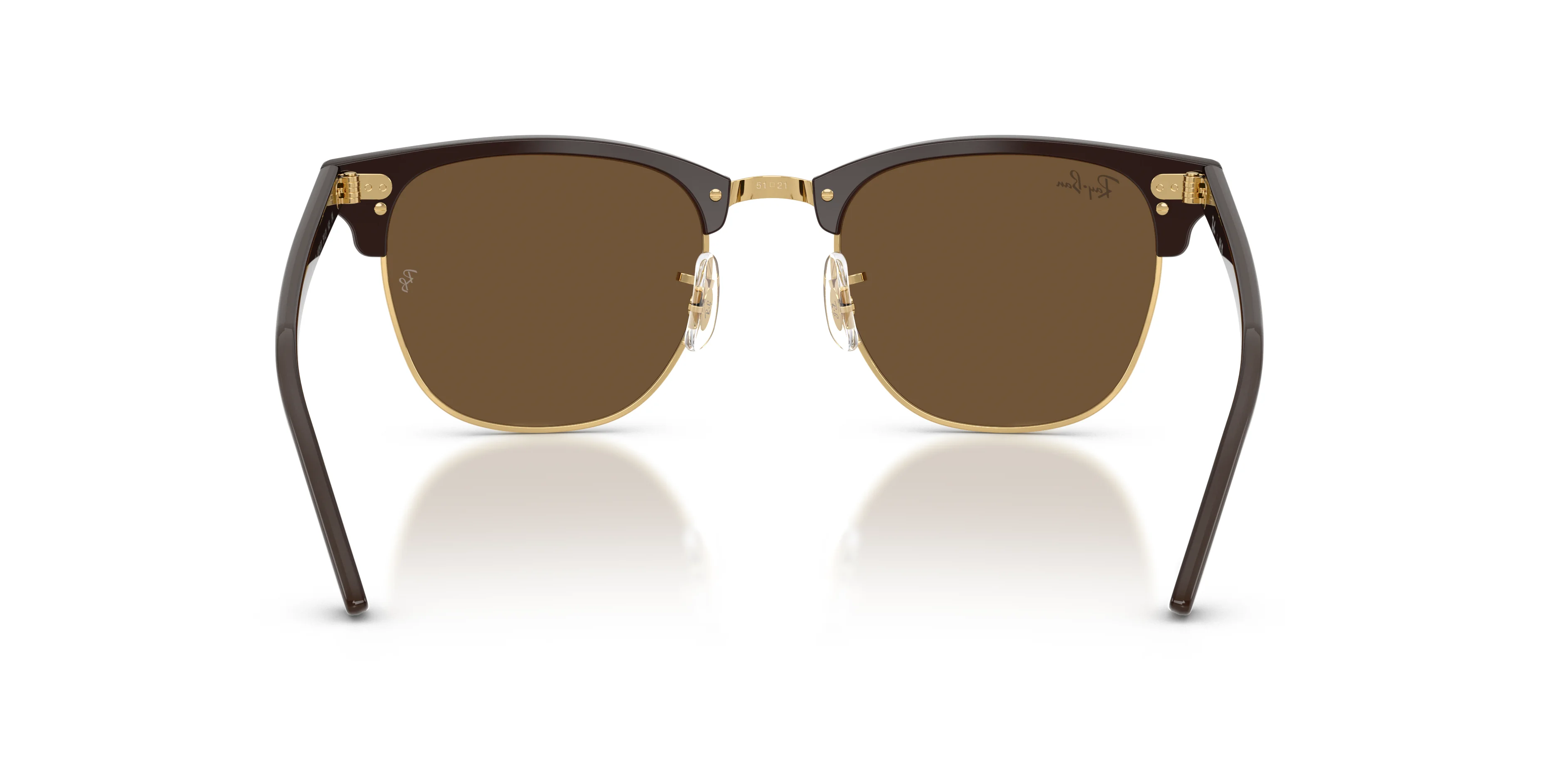 Ray-Ban napszemüveg - Clubmaster - Brown and Gold / Dark Brown