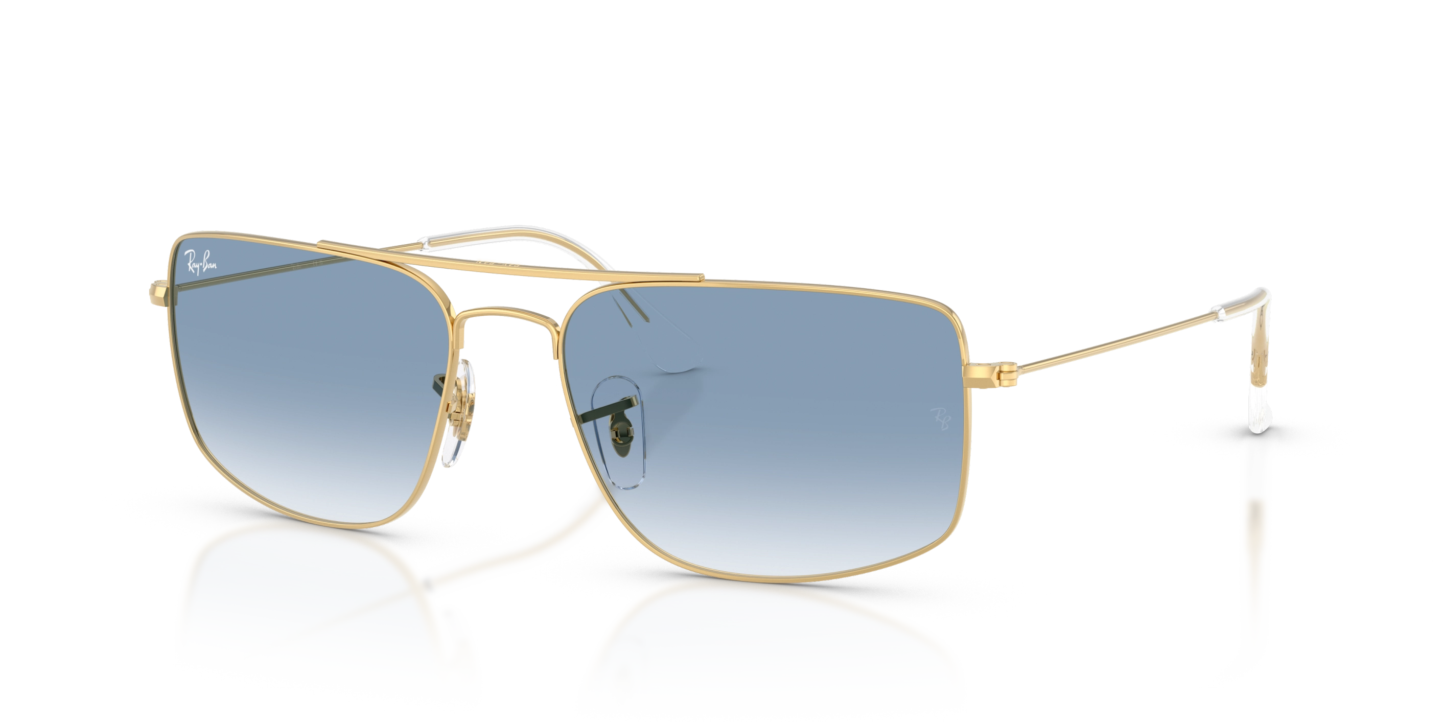 Ray-Ban napszemüveg - Explorer - Gold / Transparent Gradient Blue