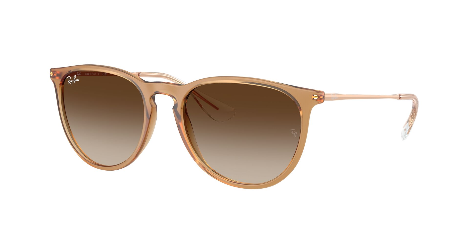 RAY-BAN napszemüveg - ERIKA - RUBBER BEIGE / GRADIENT BROWN
