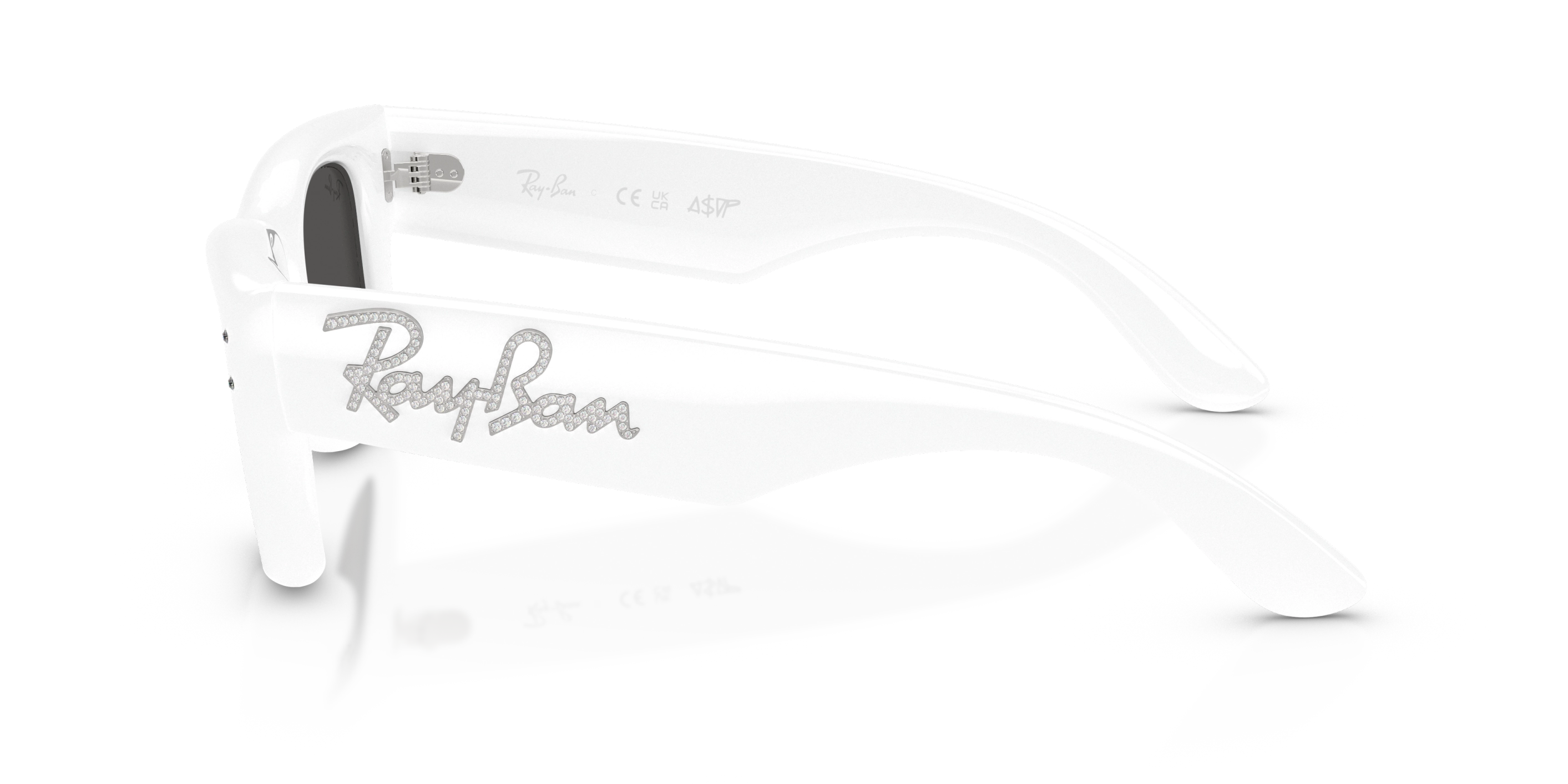 Ray-Ban x A$AP ROCKY napszemüveg - Wayfarer Puffer - White / Black