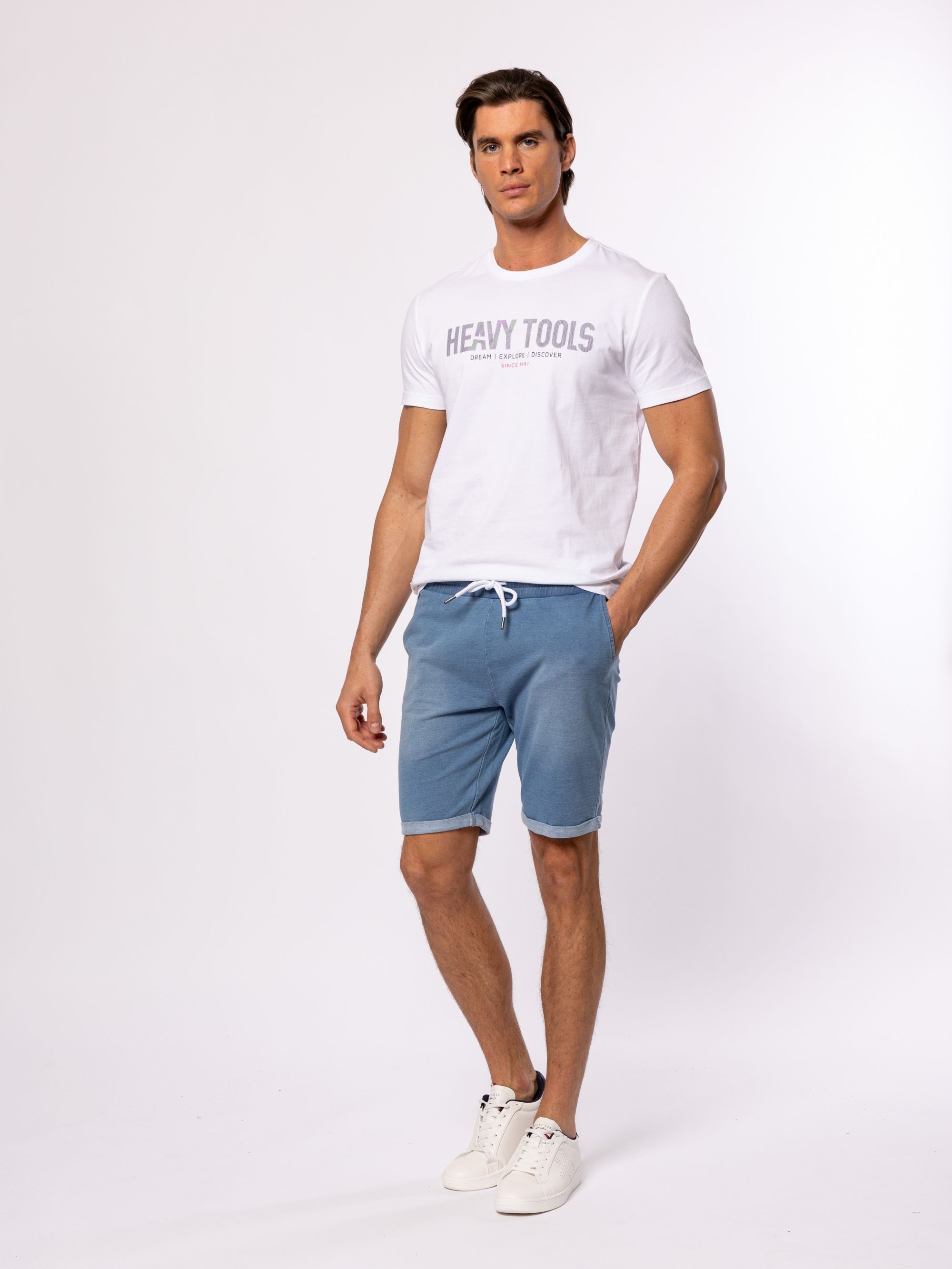 Heavy Tools - ZETS25 / JEANS - Sportos Férfi rövidnadrág