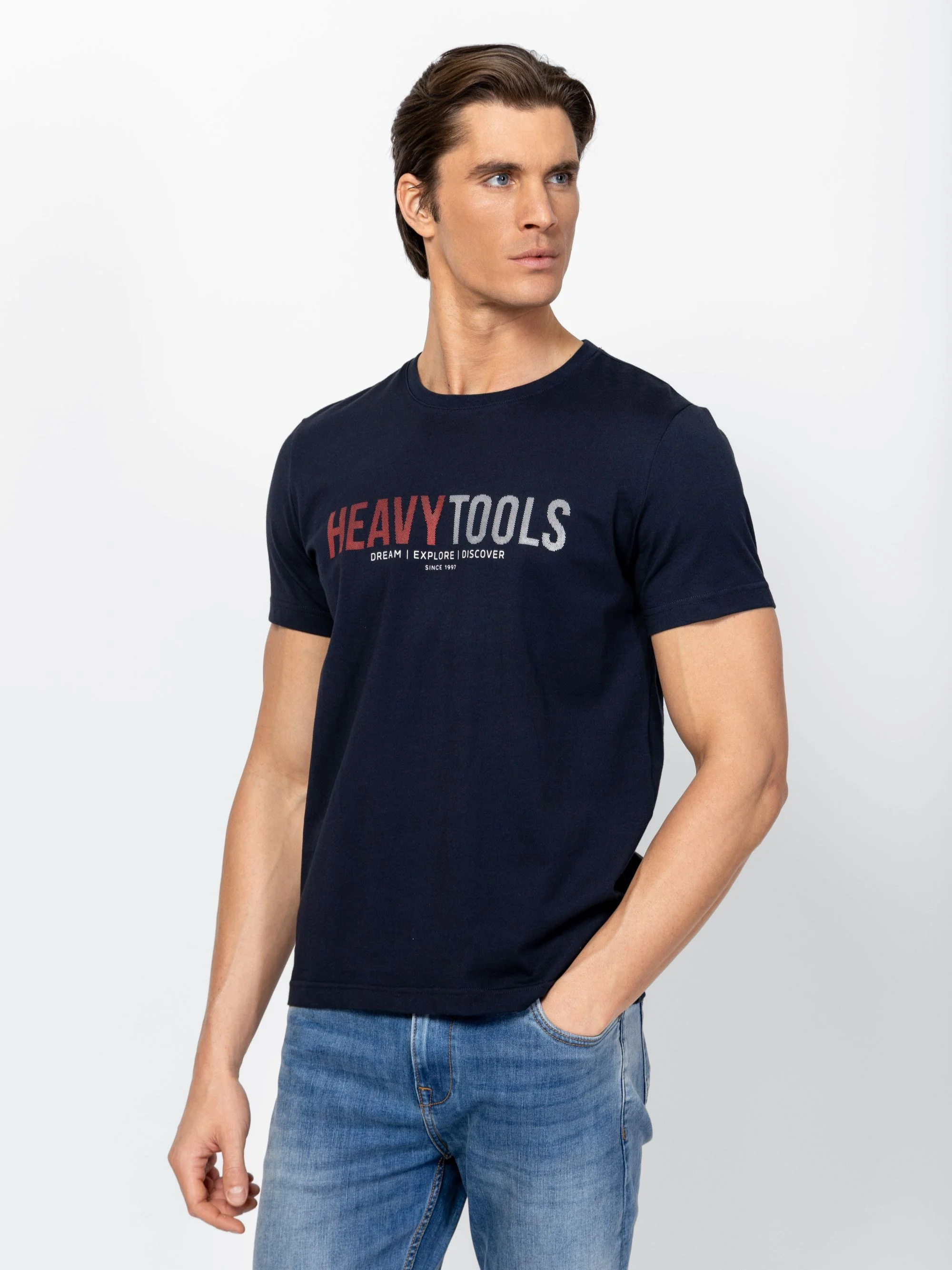 Heavy Tools - MERLOS / NAVY - Férfi póló
