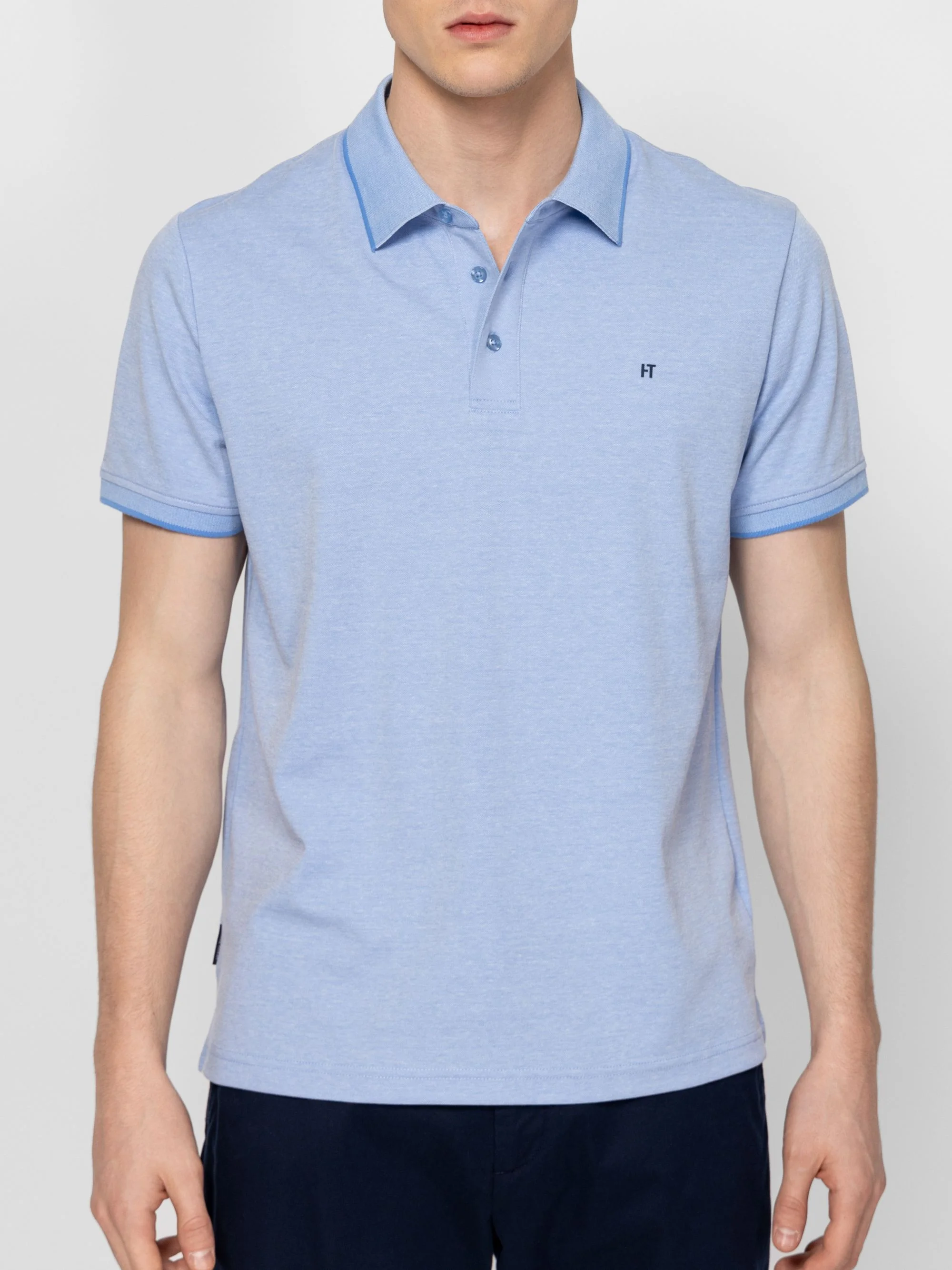 Heavy Tools - DEAN / LIGHTBLUE - Galléros Férfi póló