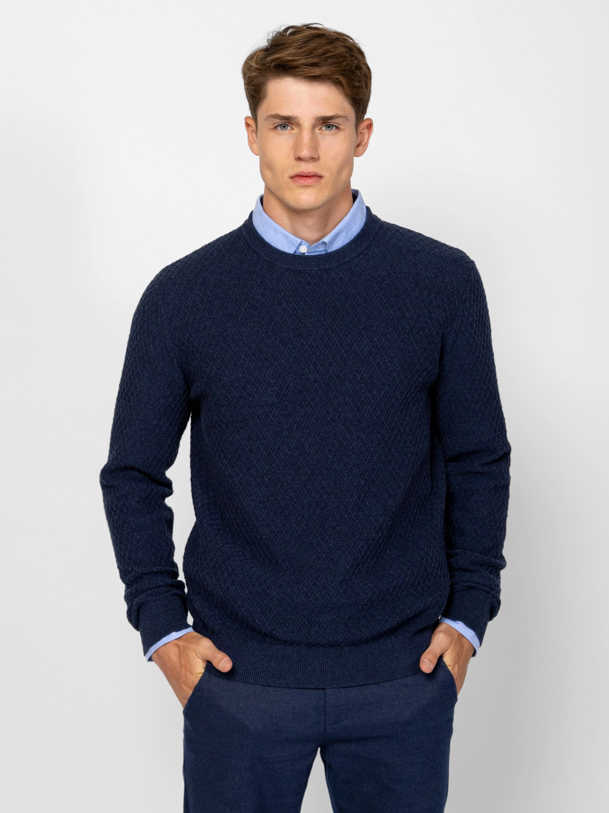 Heavy Tools - HELVETW25 / JEANS - Elegáns Férfi pulóver