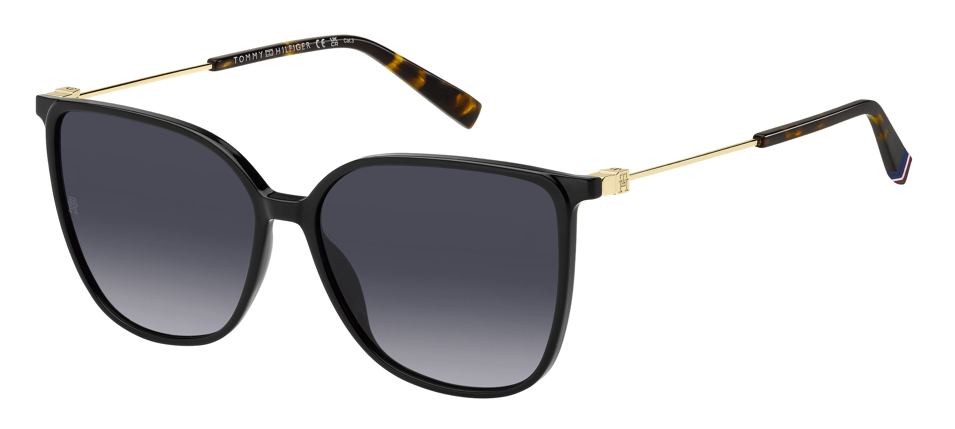 Tommy Hilfiger napszemüveg - Preppy Woman - BLACK / Dark Grey Gradient