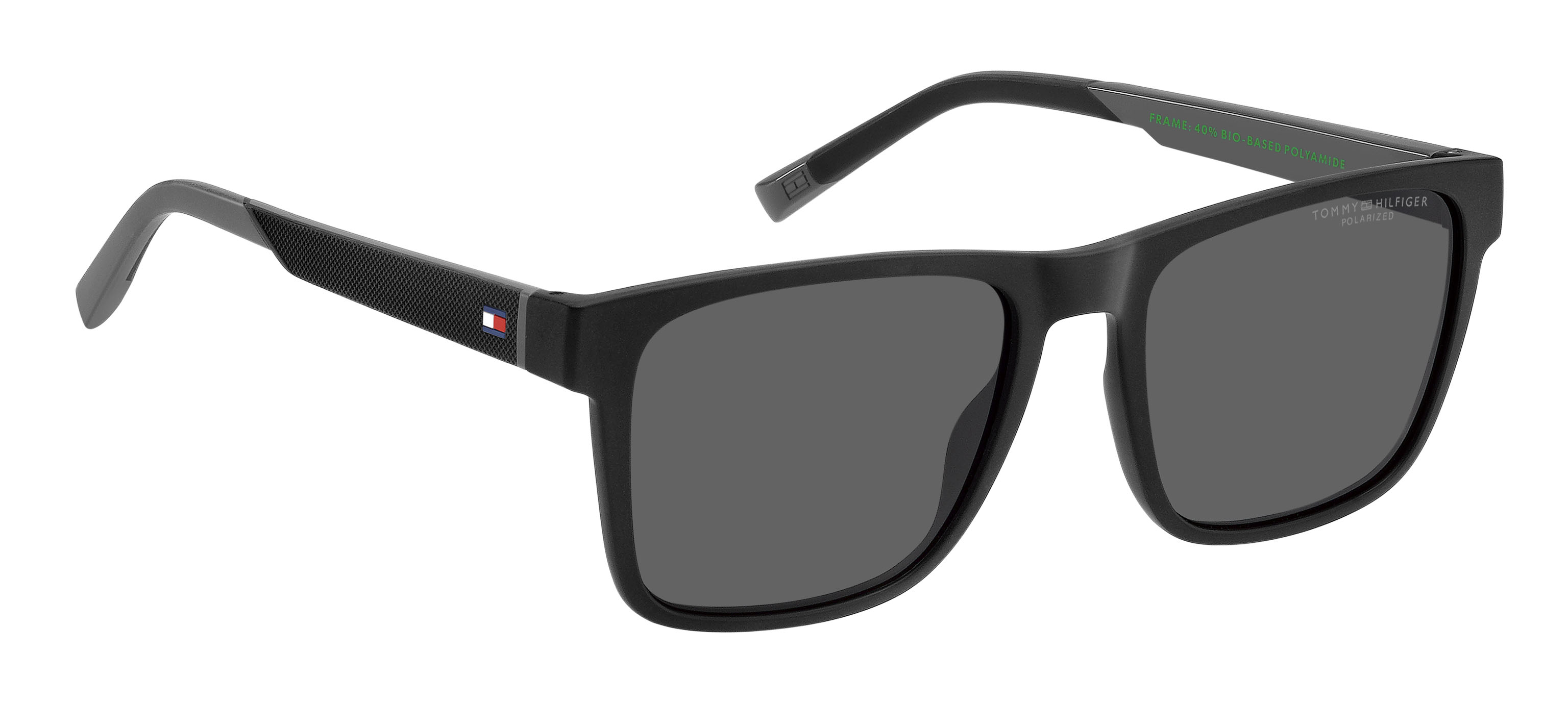 Tommy Hilfiger napszemüveg - Polo Pique Leisure Black Grey / Grey Polarized