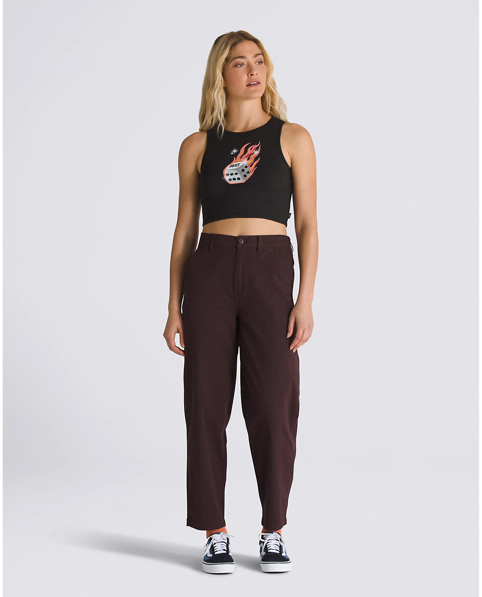 Vans - No Dice Fitted Crop Tank /  Black - Női trikó