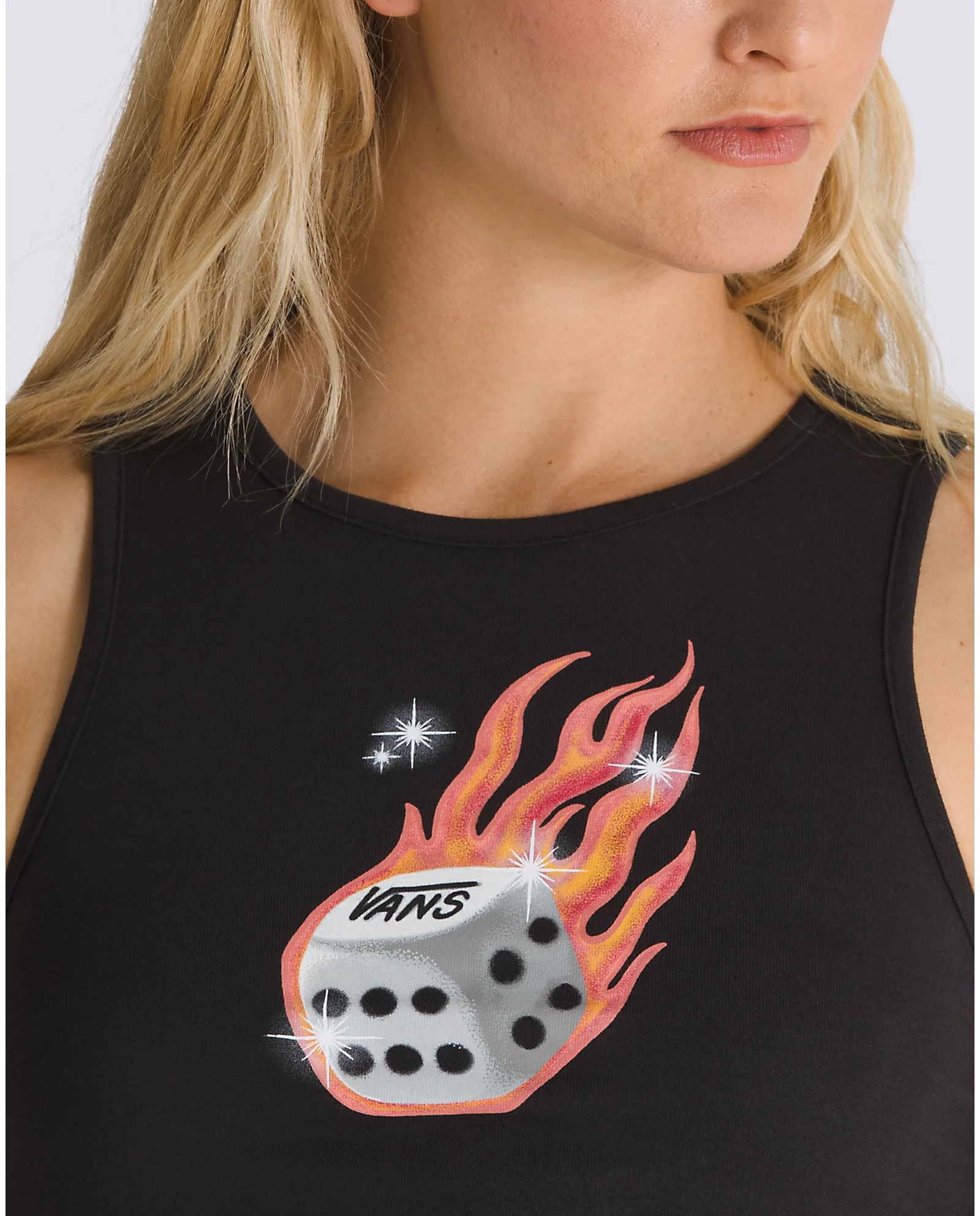 Vans - No Dice Fitted Crop Tank /  Black - Női trikó