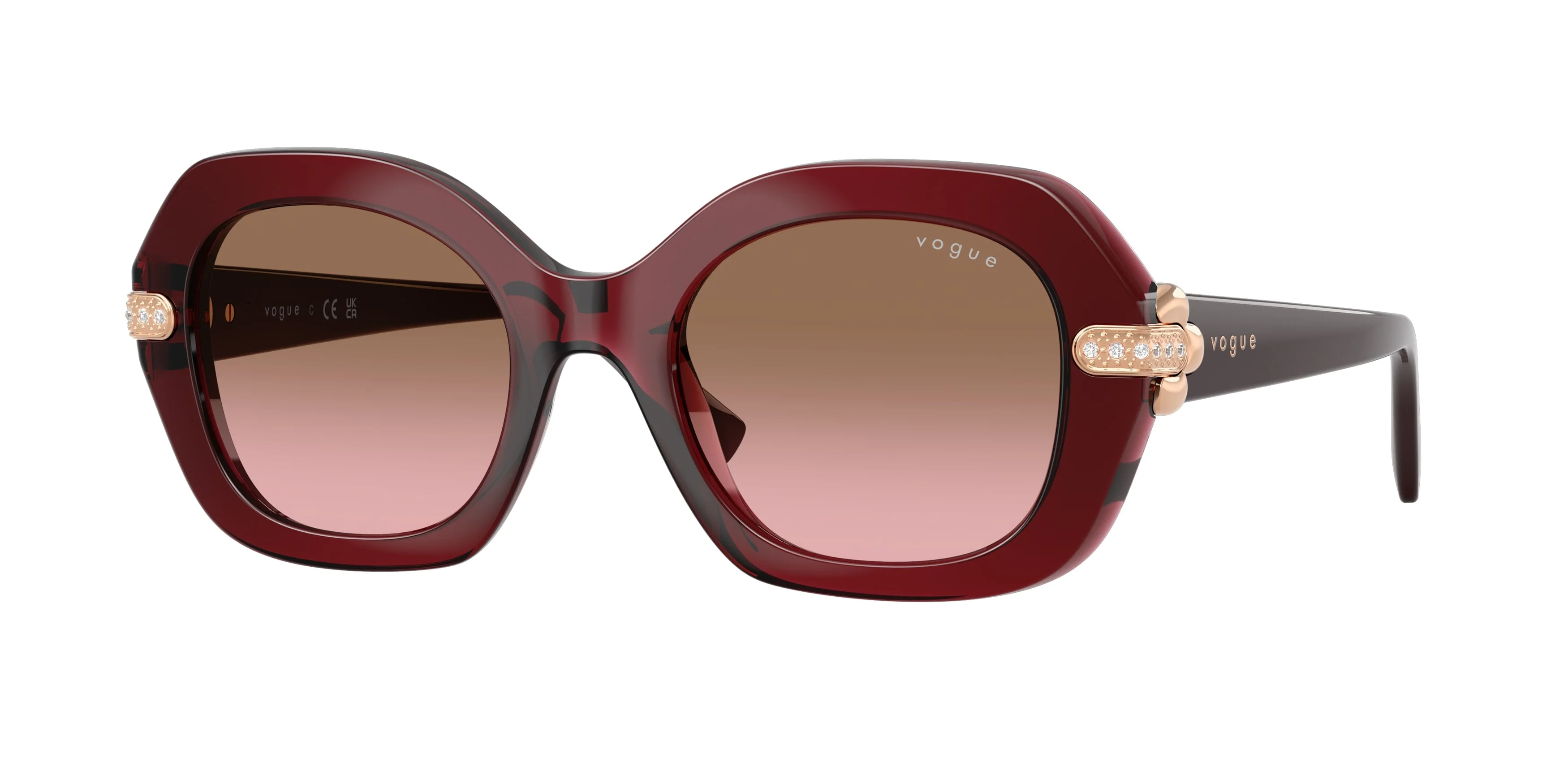 Vogue napszemüveg - Transparent Bordeaux / Pink Gradient Brown