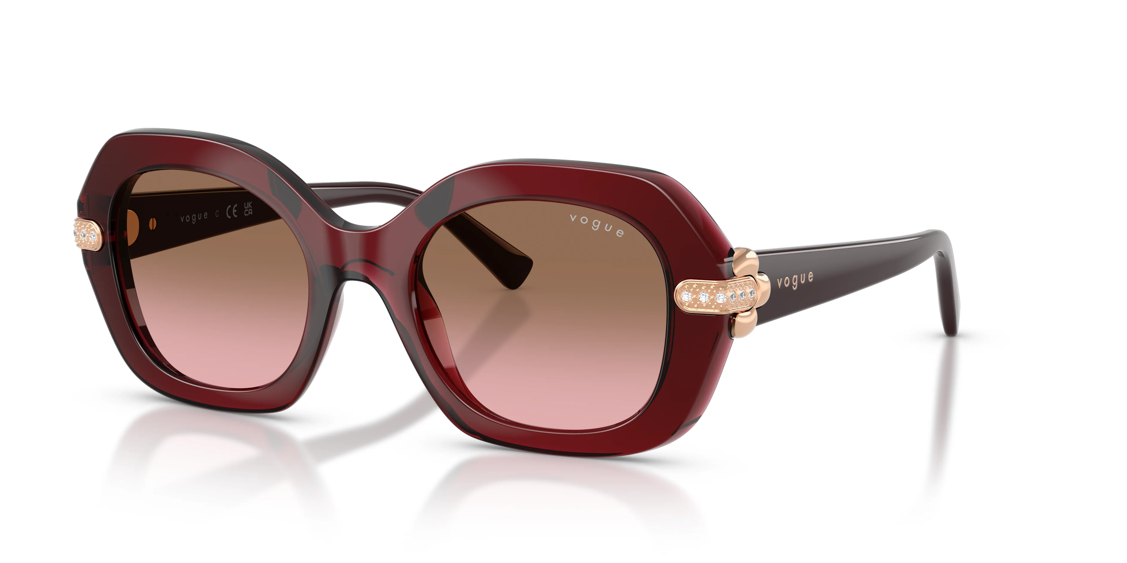 Vogue napszemüveg - Transparent Bordeaux / Pink Gradient Brown