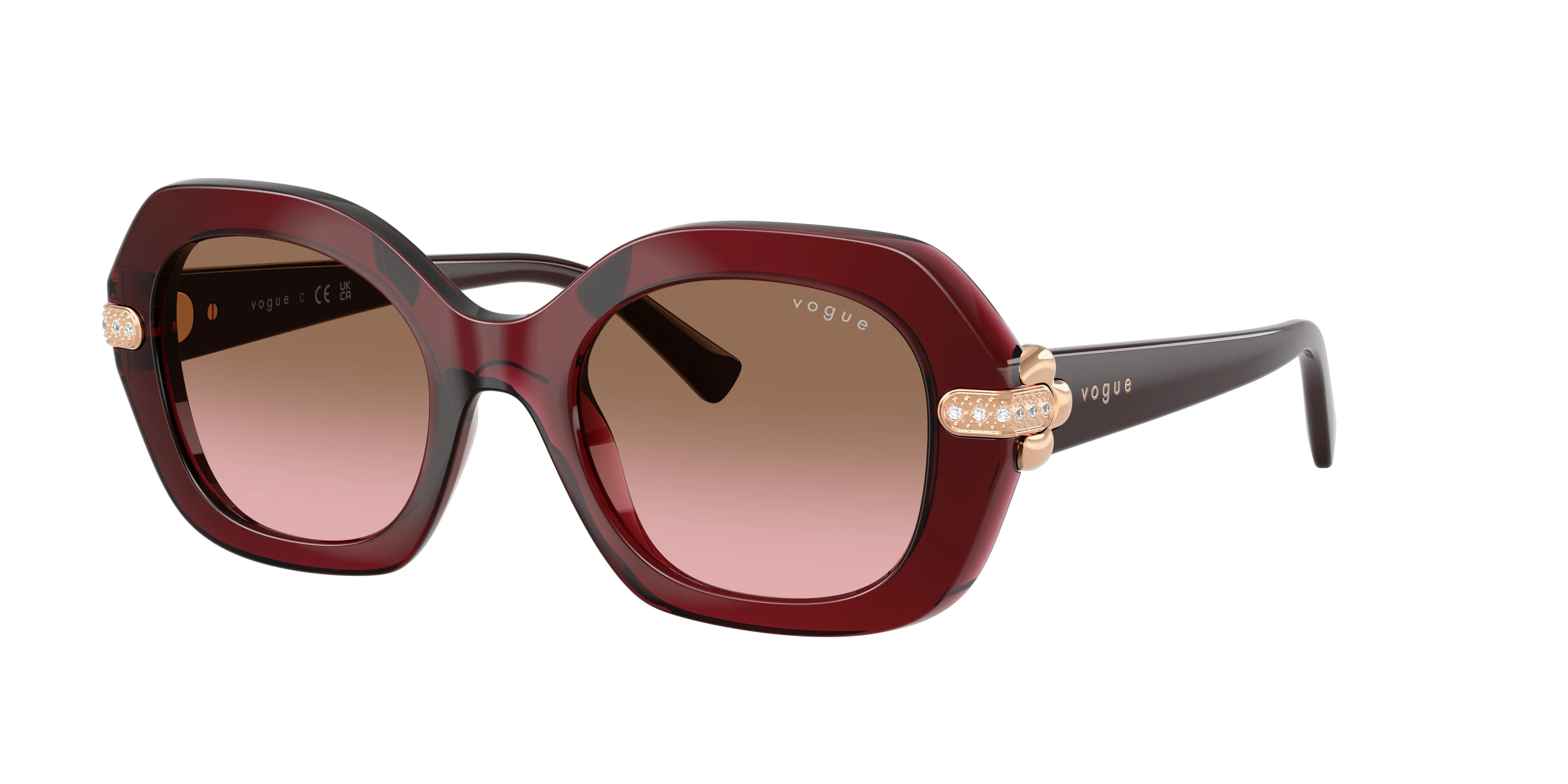 Vogue napszemüveg - Transparent Bordeaux / Pink Gradient Brown