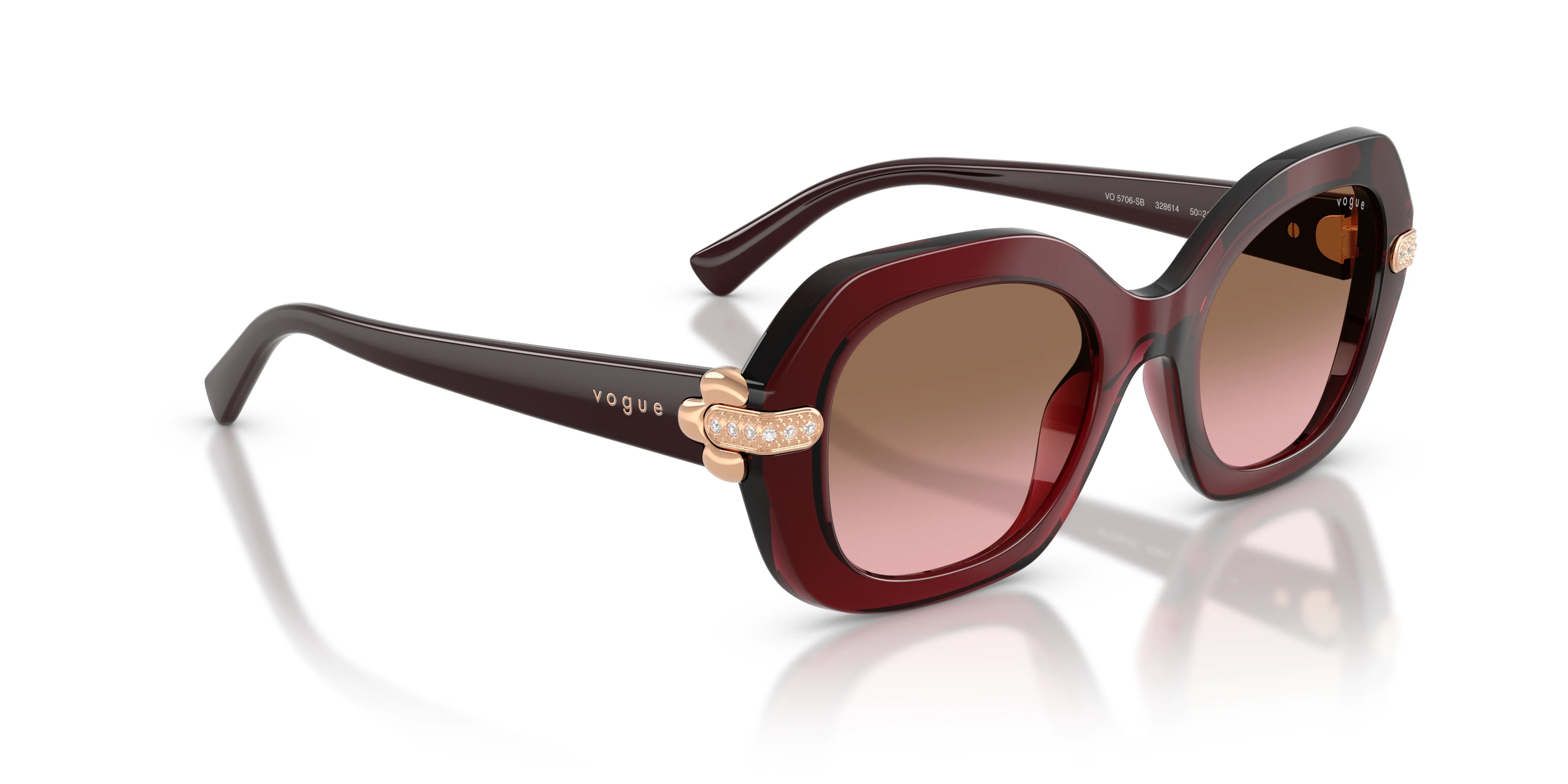 Vogue napszemüveg - Transparent Bordeaux / Pink Gradient Brown