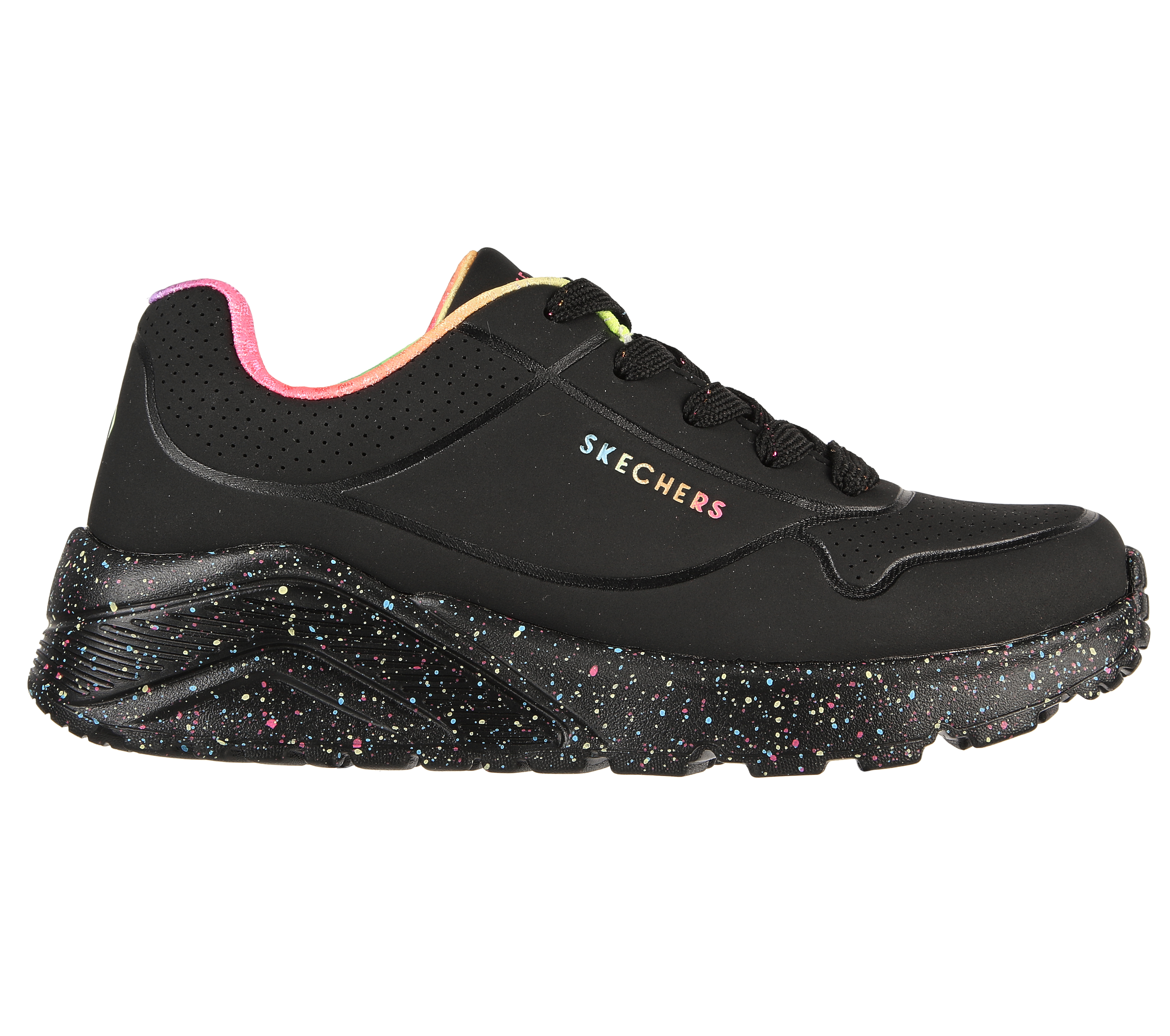 Skechers - Uno Lite / Rainbow Speck - Leány utcai cipő