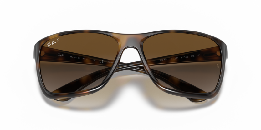 Ray-Ban napszemüveg - Light Havana / Light Grey Gradient Brown Polarized